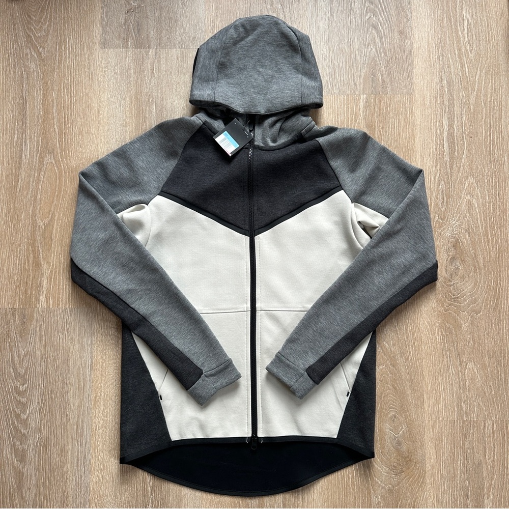 Nike Dark Gray and Light Gray Tech Pack Zip-Up Hoodie